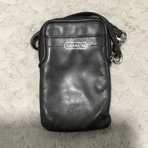 New! Coach Leather Wristlet & Phone Case
